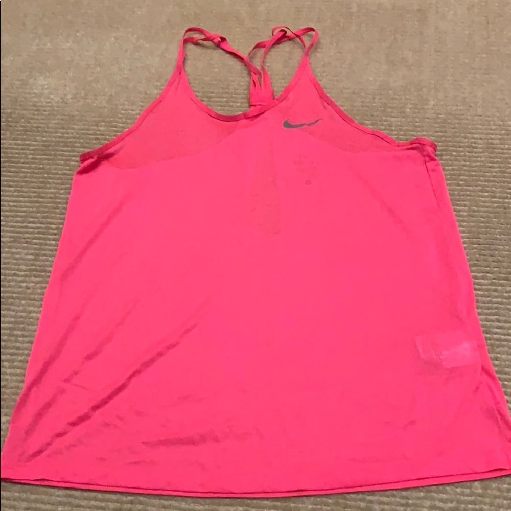Hot pink nike dry fit tank
